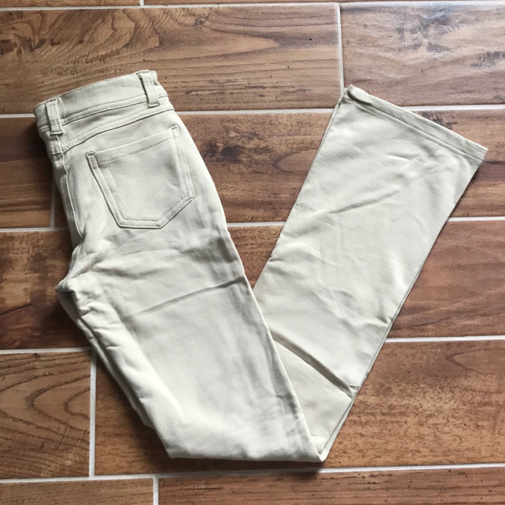 Tan/ cream pants boot cut